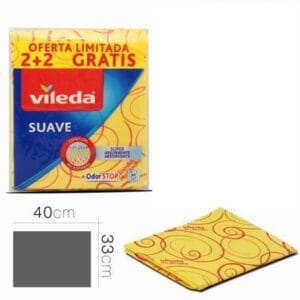 PACK 4 VILEDA SOFT CLOTHS